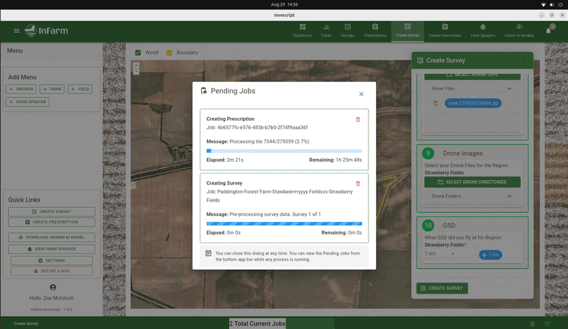 Comparison showing precision spot spraying vs blanket spraying